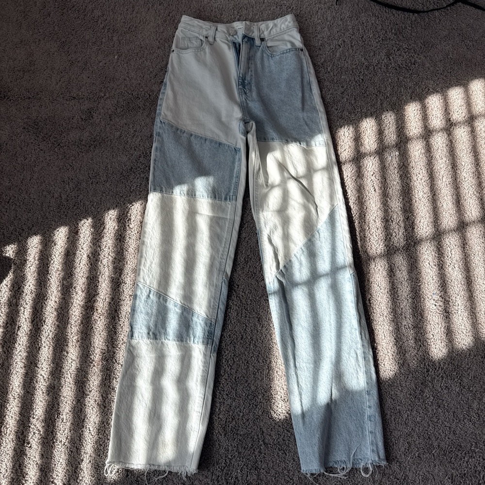 PacSun Two-Tone Straight Leg Jeans